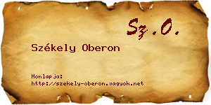 Székely Oberon névjegykártya
